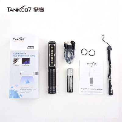 TANK007探客UV300紫外線消毒燈 家用便攜傾斜自動感應(yīng)帶照明LED紫外線殺菌消毒