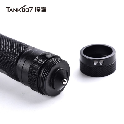 TANK007探客PT12 V2戰(zhàn)術防衛(wèi)直充LED超亮遠射防身手電2023款1200流明